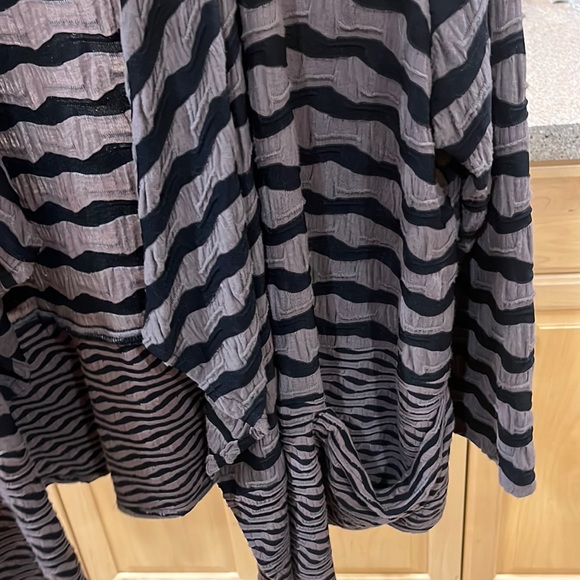 Kathleen Sommers Cover Up Cardigan Cape Women’s Medium Cigar Open Front Pockets - Picture 4 of 8